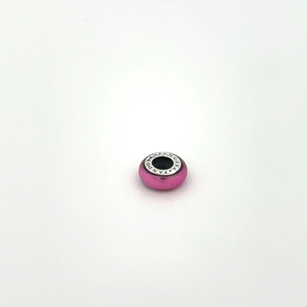 Authentic Pandora 2x Charm My Pink Pandora Me Spacers Sterling Silver Enamel